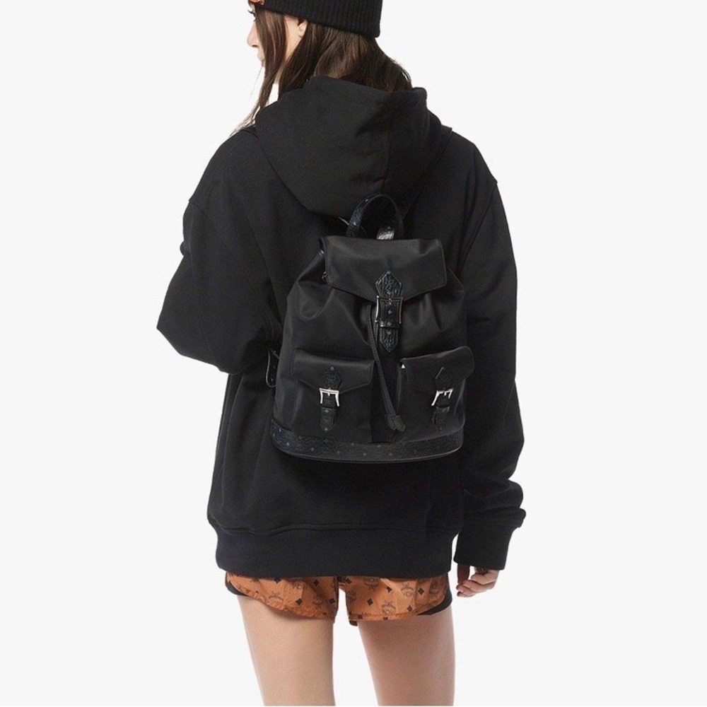 2026 MCM Small Aren Drawstring Backpack
